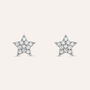 Orecchini Lobo Claire Oro Bianco Cubic Zirconia