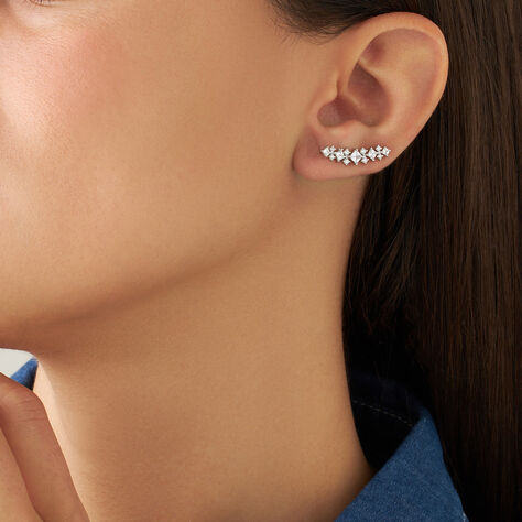 Orecchini Lobo Silver Elegance Argento Rodiato Cubic Zirconia - Orecchini a Lobo Donna | Stroili