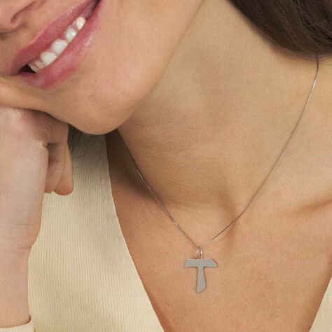 Pendente Holy Oro Bianco - Ciondoli con Incisione Unisex | Stroili