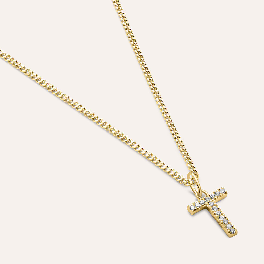 Pendente Po&egrave;me Oro Giallo Cubic Zirconia