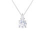 Collana Doppio Punto Luce Claire Oro Bianco Cubic Zirconia