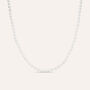 Collana Gabrielle Oro Bianco Perla D'Acqua Dolce Cubic Zirconia
