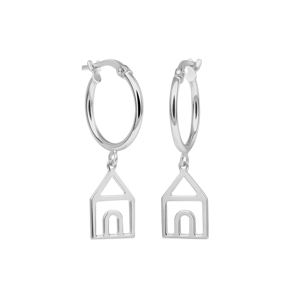 Orecchini A Cerchio Silver Collection Argento Rodiato