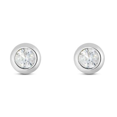 Orecchini Lobo Punto Luce Claire Oro Bianco Cubic Zirconia