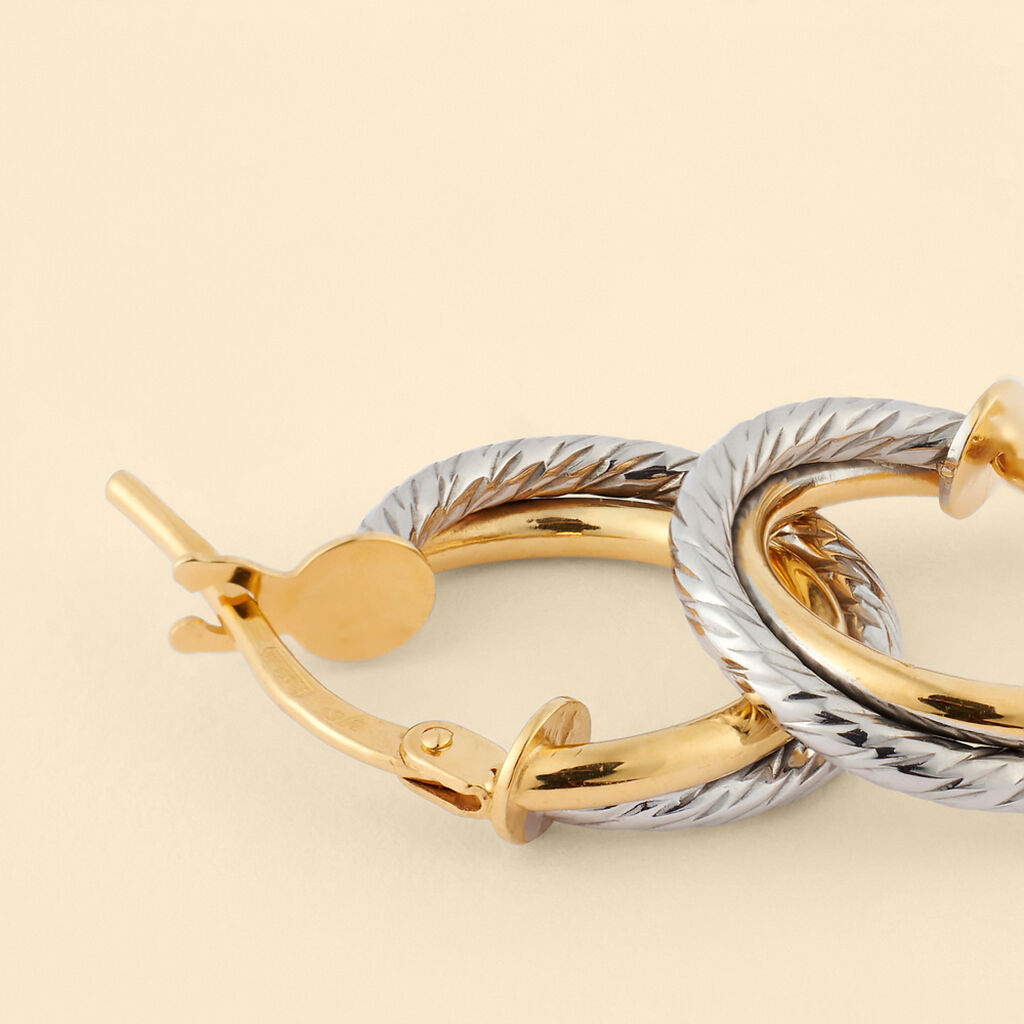 Orecchini A Cerchio Toujours Oro Bicolore