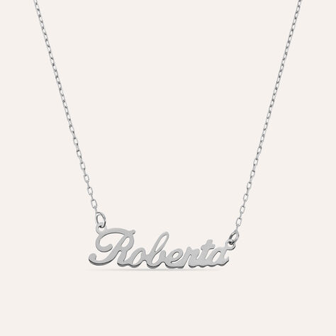 Collana Roberta Gold Names Oro Bianco - Collane Unisex | Stroili