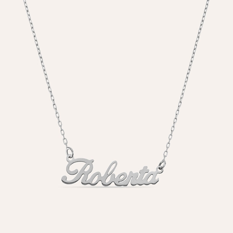 Collana Roberta Gold Names Oro Bianco - Collane Unisex | Stroili