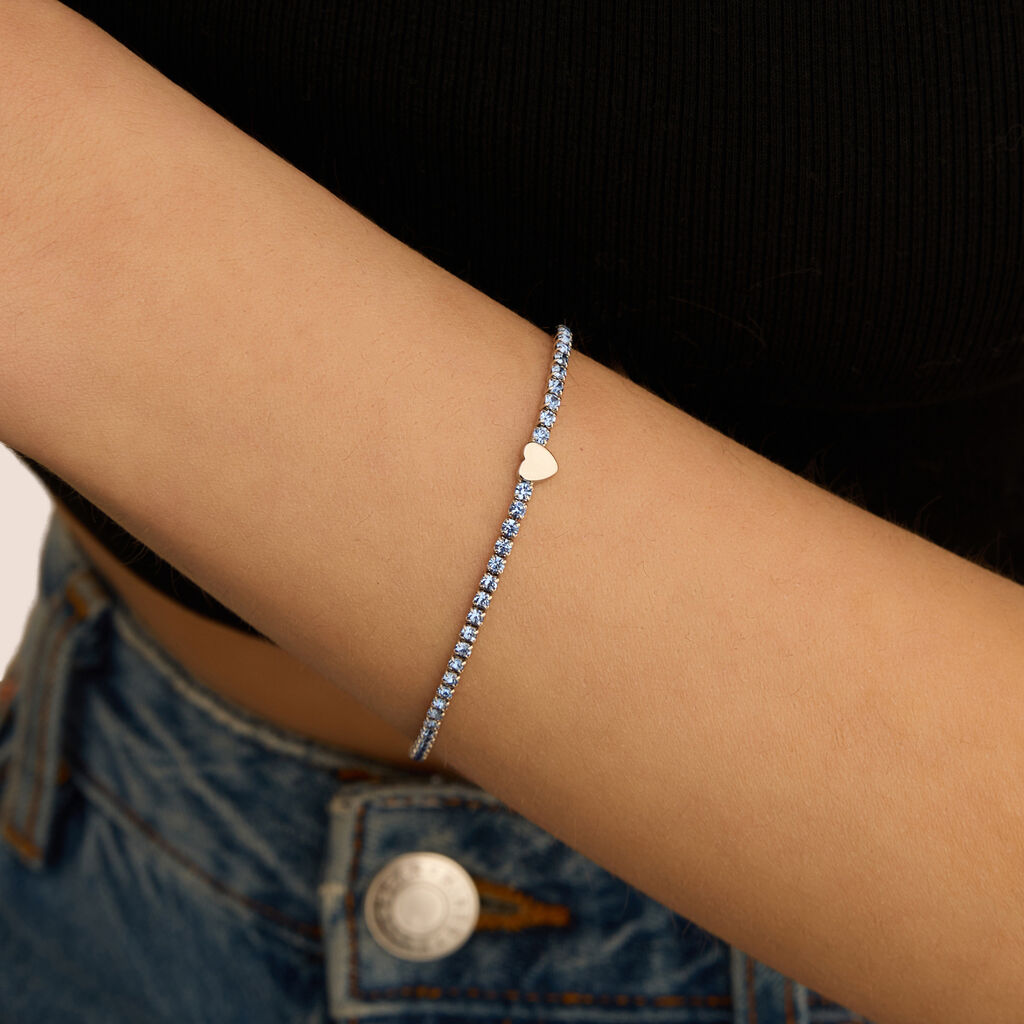 Bracciale Tennis Romantic Shine Metallo Cristallo - Bracciali Tennis Donna | Stroili
