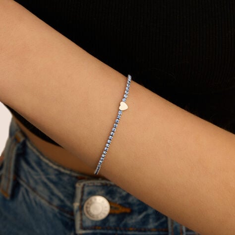 Bracciale Tennis Romantic Shine Metallo Cristallo - Bracciali Tennis Donna | Stroili