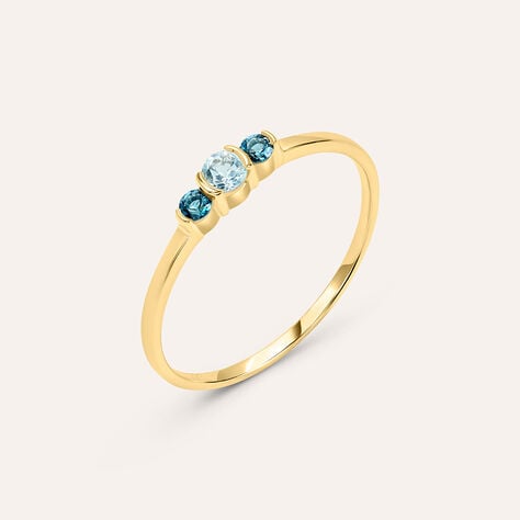 Anello Trilogy Amélie Oro Giallo Topazio - Anelli con Pietre Donna | Stroili