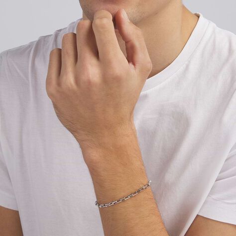 Bracciale Catena Gentleman Argento Rodiato - Bracciali Uomo | Stroili