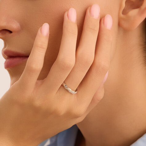 Fede Classica Eternity 2.5 mm Oro Bianco Diamante - Anelli con Incisione Donna | Stroili