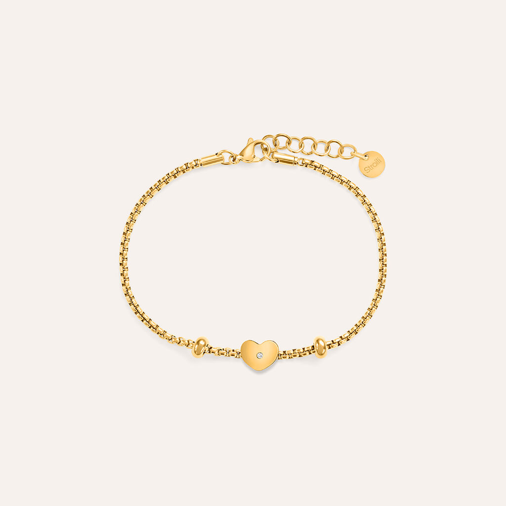 Bead Essential Code Acciaio Dorato Cristallo - Beads Donna | Stroili
