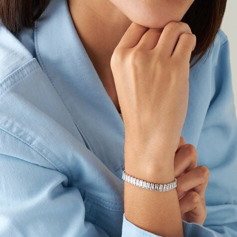 Bracciale Tennis Romantic Shine Metallo Cristallo - Bracciali Tennis Donna | Stroili