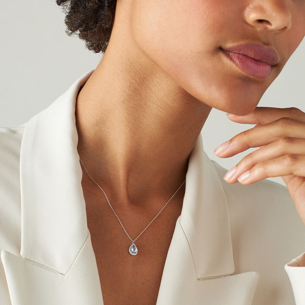 Collana Punto Luce Amélie Oro Bianco Topazio Cubic Zirconia - Collane Punto Luce Donna | Stroili
