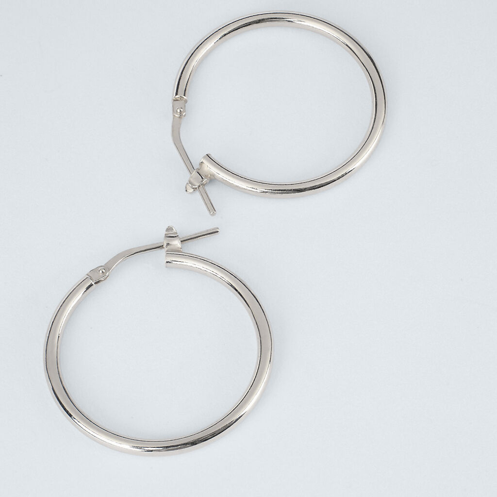Orecchini A Cerchio Silver Collection Argento Rodiato - Orecchini a Cerchio Donna | Stroili