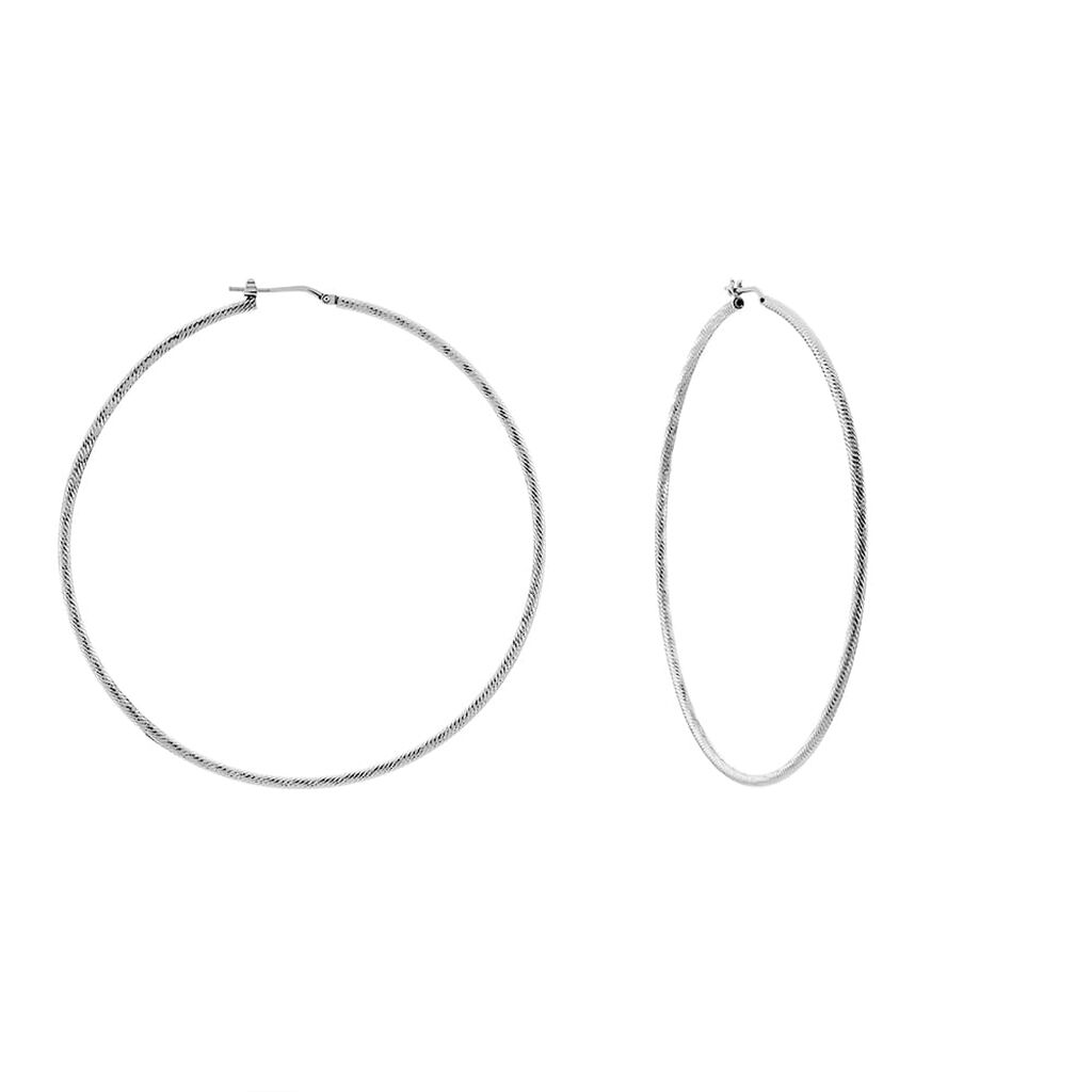 Orecchini A Cerchio Silver Collection Argento Rodiato - Orecchini a Cerchio Donna | Stroili