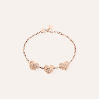 Bracciale Aura Acciaio Rosa Cristallo
