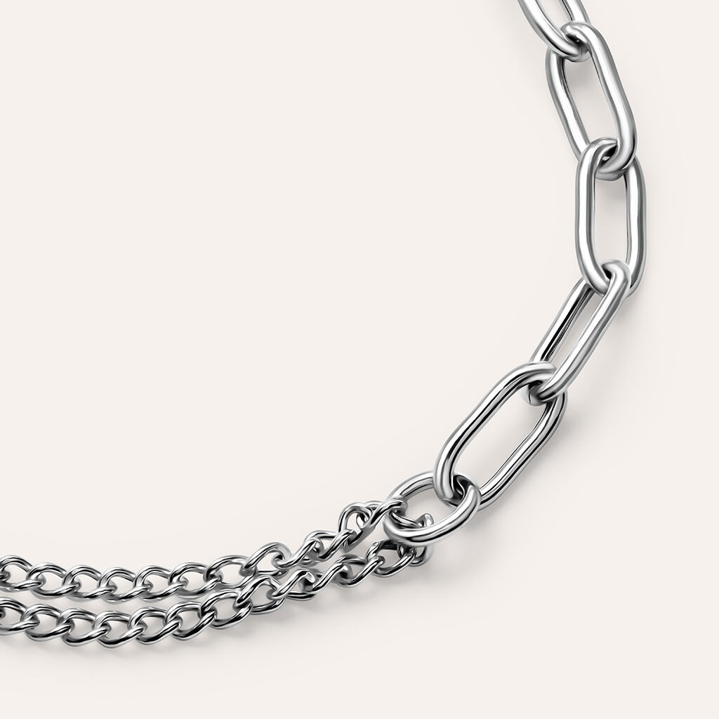Bracciale Catena Silver Collection Argento Rodiato