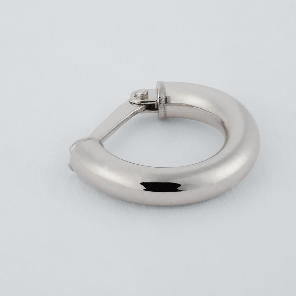 Mono Orecchino A Cerchio Toujours Oro Bianco - Mono Orecchino Unisex | Stroili