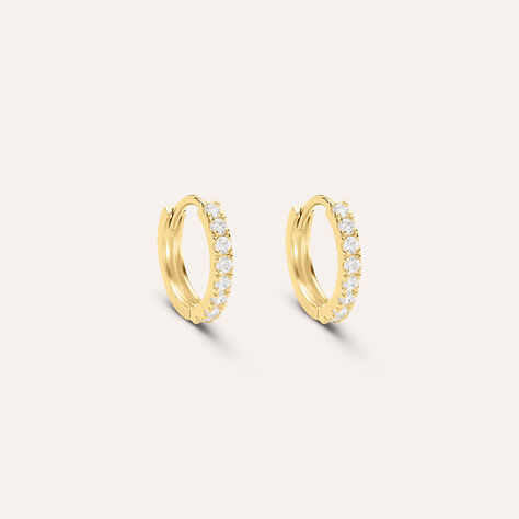 Orecchini A Cerchio Toujours Oro Giallo Cubic Zirconia - Orecchini a Cerchio Donna | Stroili