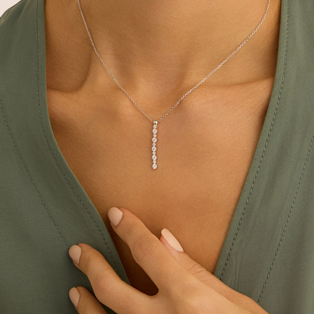 Collana Silver Elegance Argento Rodiato Cubic Zirconia