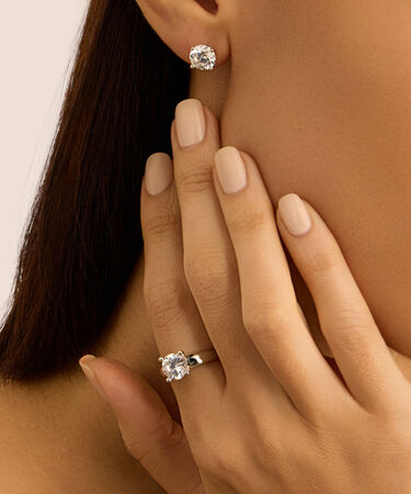 Anello Solitario Silver Elegance Argento Rodiato Cubic Zirconia