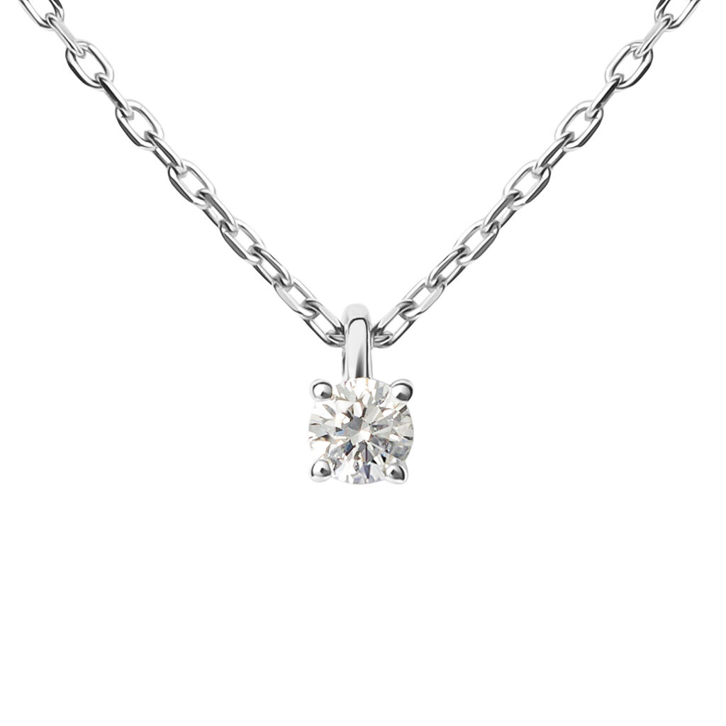 Collana Punto Luce Grace Oro Bianco Diamante