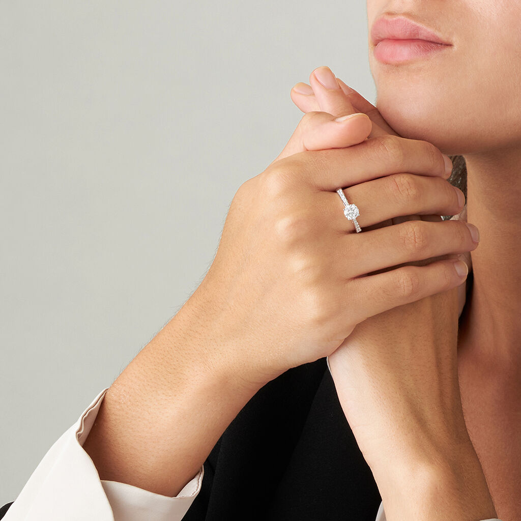Anello Solitario Diamade Oro Bianco Diamante Lab-Grown - Anelli con Pietre Donna | Stroili