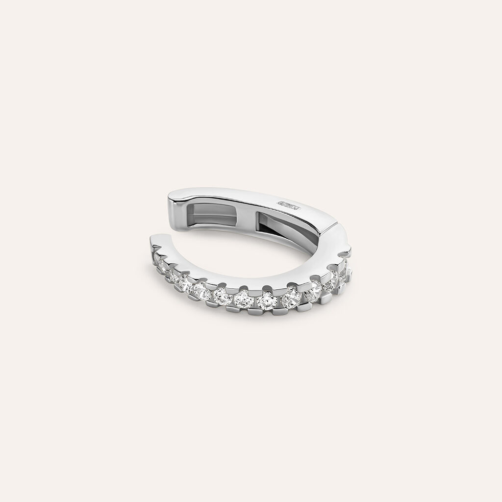 Ear Cuff Bon Ton Oro Bianco Cubic Zirconia - Ear Cuff Donna | Stroili