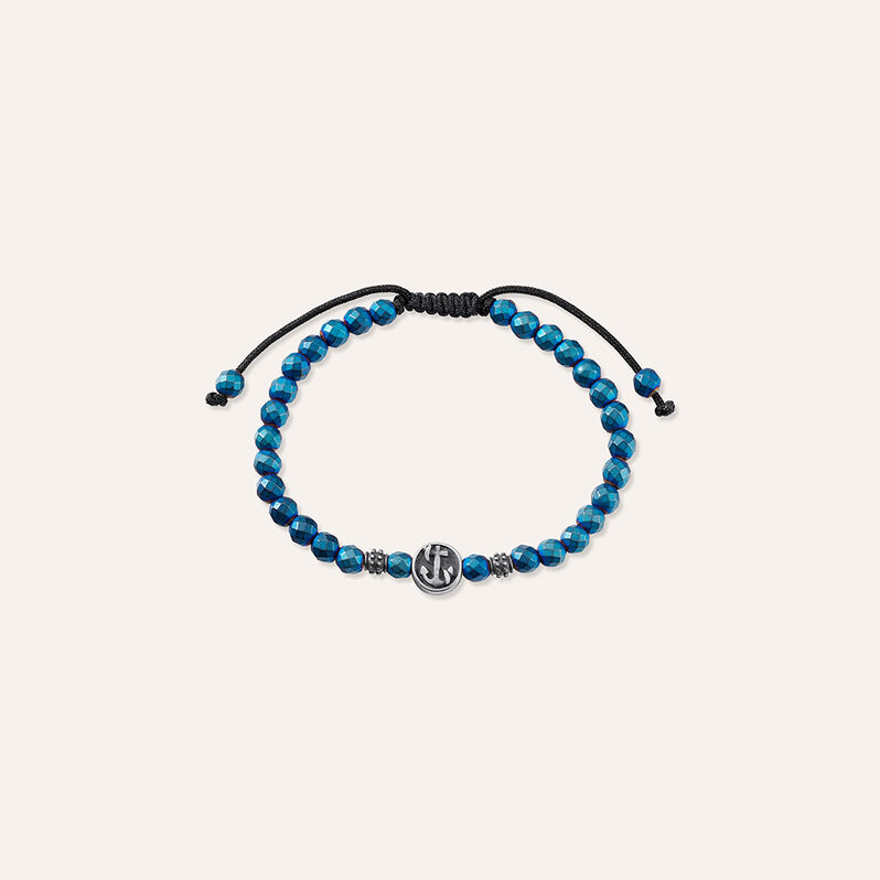 Bracciale Man Code Acciaio Bicolore Bianco / Nero Ematite - Bracciali Uomo | Stroili