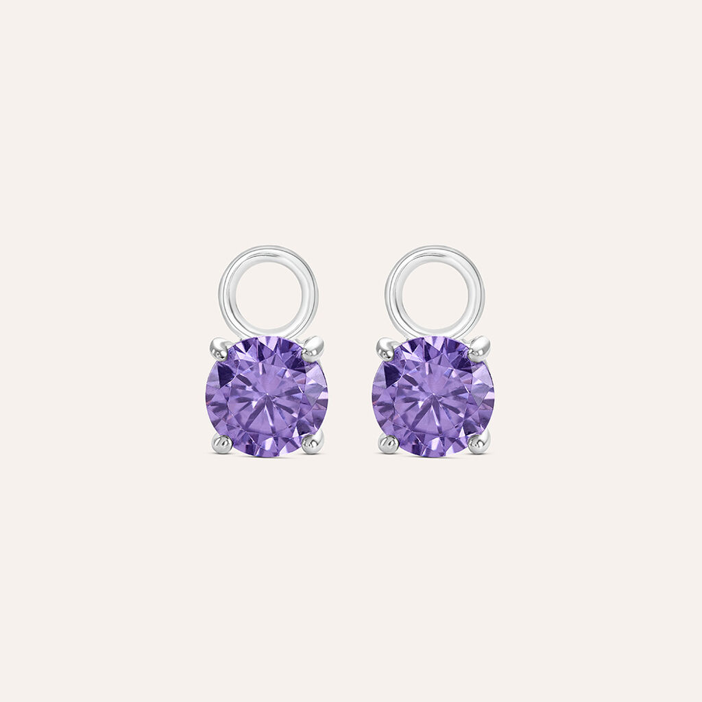 Charm per Orecchini a Cerchio Silver Rainbow Argento Rodiato Cubic Zirconia - Orecchini Componibili Donna | Stroili