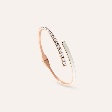 Bangle Lady Sweet Acciaio Rosa Cristallo - Bracciali Rigidi Donna | Stroili