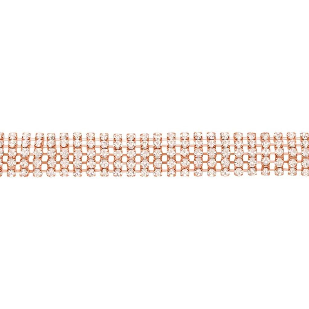 Bracciale Tennis Romantic Shine Metallo Rosa Cristallo - Bracciali Tennis Donna | Stroili