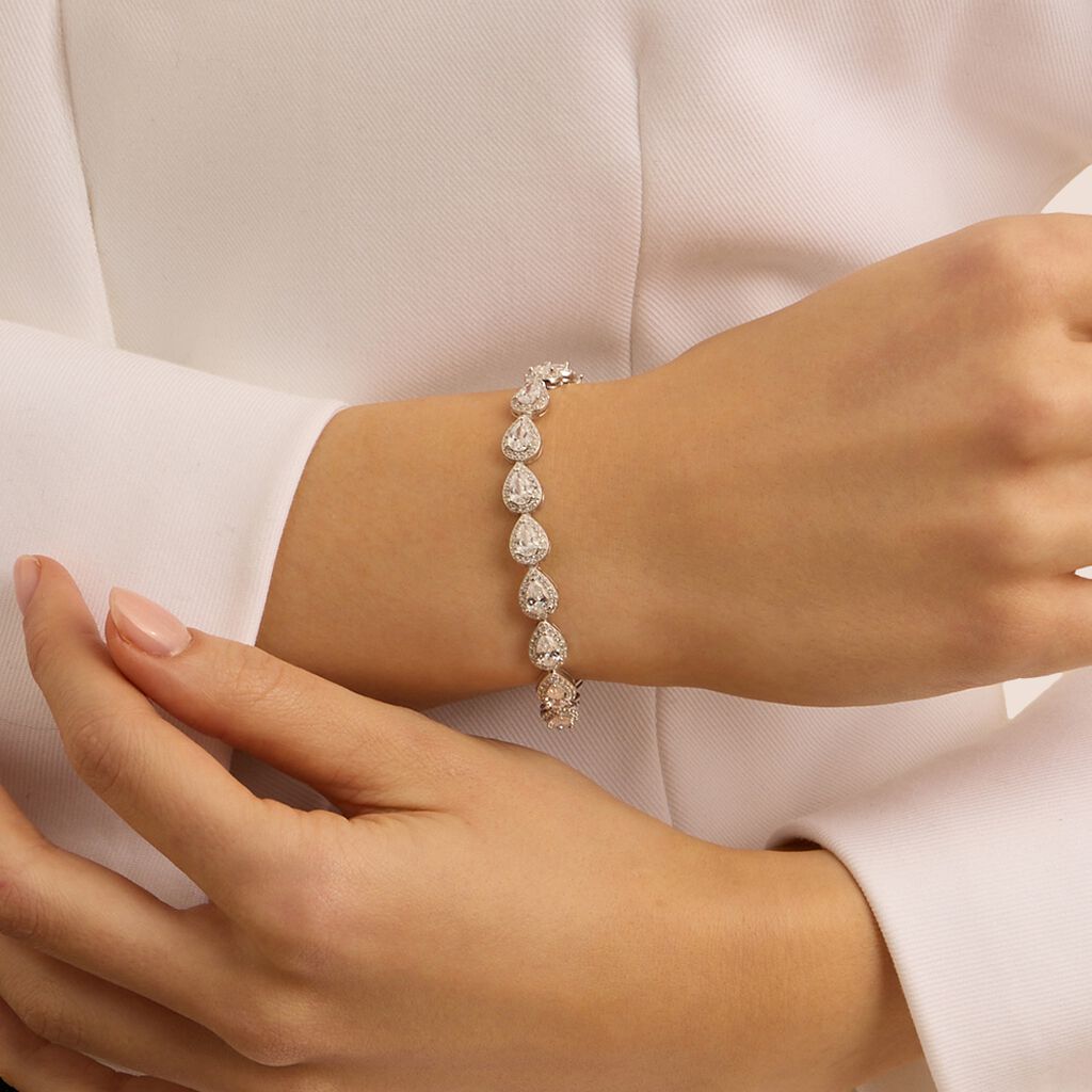 Bracciale Tennis Silver Elegance Argento Rodiato Cubic Zirconia