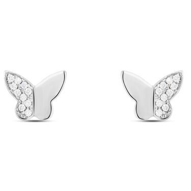 Orecchini Lobo Claire Oro Bianco Cubic Zirconia