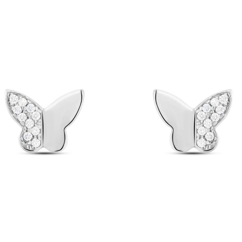 Orecchini Lobo Claire Oro Bianco Cubic Zirconia - Orecchini a Lobo Donna | Stroili