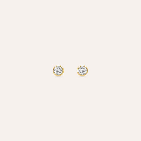 Orecchini Lobo Punto Luce Bon Ton Oro Giallo Cubic Zirconia - Orecchini a Lobo Donna | Stroili