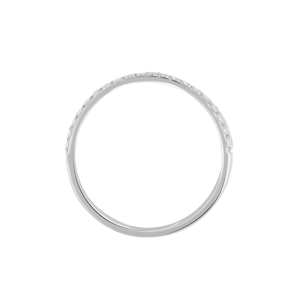 Anello Fascia Claire Oro Bianco Cubic Zirconia - Anelli a Fascia Larga Donna | Stroili