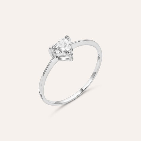 Anello Solitario Claire Oro Bianco Cubic Zirconia - Anelli con Pietre Donna | Stroili