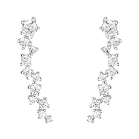 Orecchini Lobo Silver Elegance Argento Rodiato Cubic Zirconia - Orecchini a Lobo Donna | Stroili