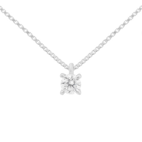 Collana Punto Luce Claire Oro Bianco Cubic Zirconia - Collane Punto Luce Donna | Stroili