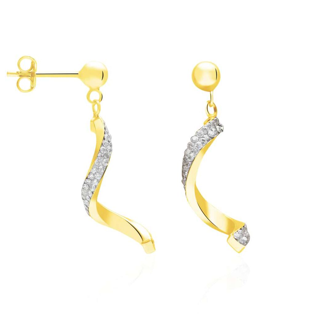 Orecchini Pendenti Crystal Gold Oro Giallo Cristallo - Orecchini Pendenti Donna | Stroili