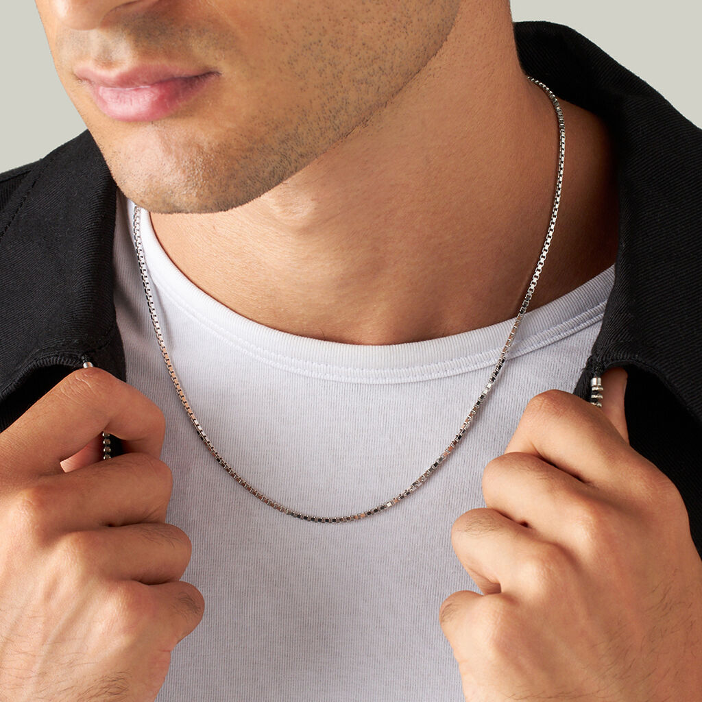 Catenina Gentleman Argento Rodiato - Catenina Uomo | Stroili