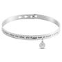 Bangle Lady Message Acciaio Love e Cristalli