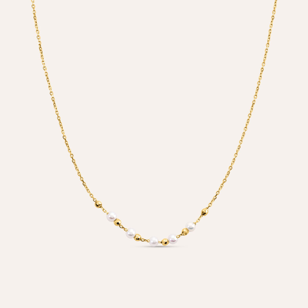 Collana Desideria Argento Nobile Dorato Perla D'Acqua Dolce