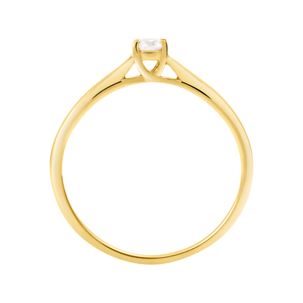 Anello Solitario Grace Oro Giallo Diamante - Anelli con Pietre Donna | Stroili