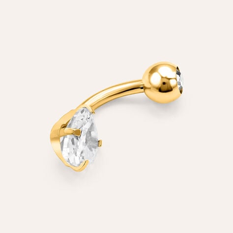 Piercing Ombelico Punto Luce Radiance Titanio Giallo Cubic Zirconia - Gioielli Donna | Stroili