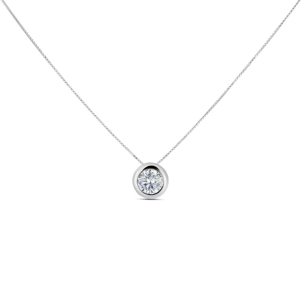 Collana Punto Luce Claire Oro Bianco Cubic Zirconia