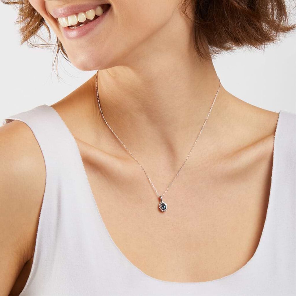 Collana Amélie Oro Bianco Topazio Cubic Zirconia - Collane Donna | Stroili